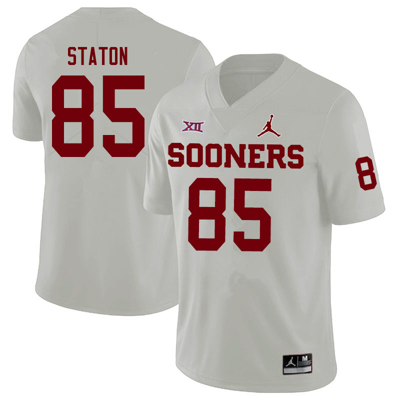 Oklahoma Sooners #85 Devin Staton Jordan Brand College Football Jerseys Sale-White